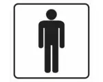 Hornbach Türschild Walteco "WC Männer" zum Aufkleben 80x80 mm