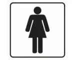 Hornbach Türschild Walteco "WC Frauen" zum Aufkleben 80x80 mm