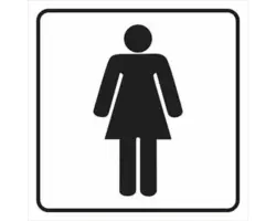 Türschild Walteco "WC Frauen" zum Aufkleben 80x80 mm