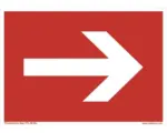 Hornbach Warnschild Walteco "Richtungspfeil rot" zum Aufkleben 150x150 mm