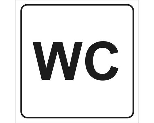 Türschild Walteco "WC" zum Aufkleben 80x80 mm