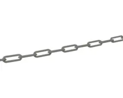 Kunststoffkette Polyethylen (PE) silber