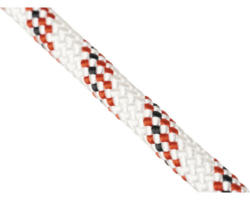 Seil Passat Mamutec Polyester weiß/rot Ø 8 mm, Meterware