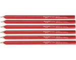 Hornbach Zimmermannsbleistifte 240 mm, rot lackiert, angespitzt 6 Stück