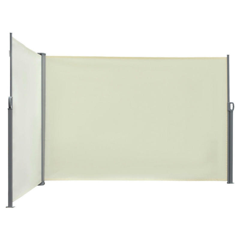 Outsunny Doppel-Seitenmarkise 6 x 1,6 m creme Metall B/H/L: ca. 160x160x600 cm