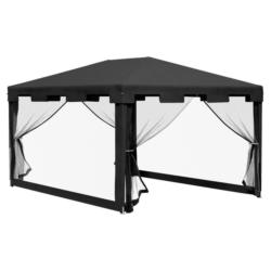 Outsunny Pavillon schwarz Polypropylen B/H/L: ca. 295x395x255 cm