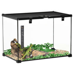 PawHut Terrarium schwarz Edelstahl B/H/L: ca. 30x50x35 cm