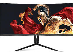 Peaq PMO G341-CWQK Curved Gaming Monitor, 34 Zoll UWQHD, 165Hz, 1ms, 350cd, 21:9, VA-Panel, Schwarz