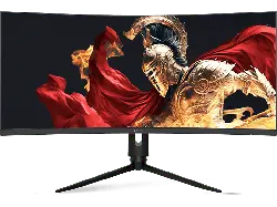 PEAQ PMO G341-CWQK 34 Zoll Curved Gaming Monitor, UWQHD, 1 ms Reaktionszeit, 350 cd/m&sup2;, 165 Hz, Schwarz