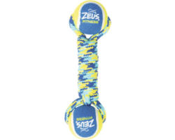 Hundespielzeug K9 Fitness by Zeus Double Tennis Ball Rope Dumbell