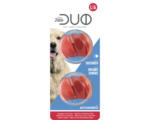 Hornbach Hundespielzeug Zeus Duo Ball Quietscher 2 Stk. Gummi 6,3 cm rot/blau