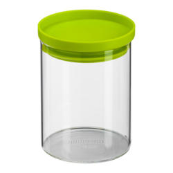 Boîte de conservation JUAN, verre, transparent/vert