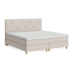 Pfister Letto Boxspring Nylund, tessile, matiss beige, 200x200 cm