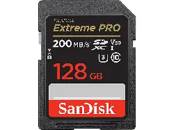 SandISK 128GB Extreme pro SDXC Karte + RescuePro Deluxe bis zu 200 MB/s UHS-I Class 10 U3 V30; Speicherkarte