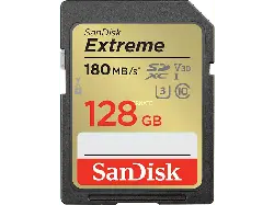 SandISK 128GB Extreme sdhC Karte + RescuePro Deluxe bis zu 180 MB/s UHS-I Class 10 U3 V30; Speicherkarte