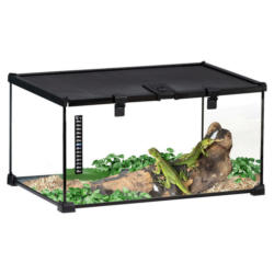 PawHut Terrarium schwarz Edelstahl B/H/L: ca. 30x50x25 cm