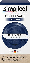 dm drogerie markt Simplicol flüssige Textilfarbe intensiv Nacht-Blau