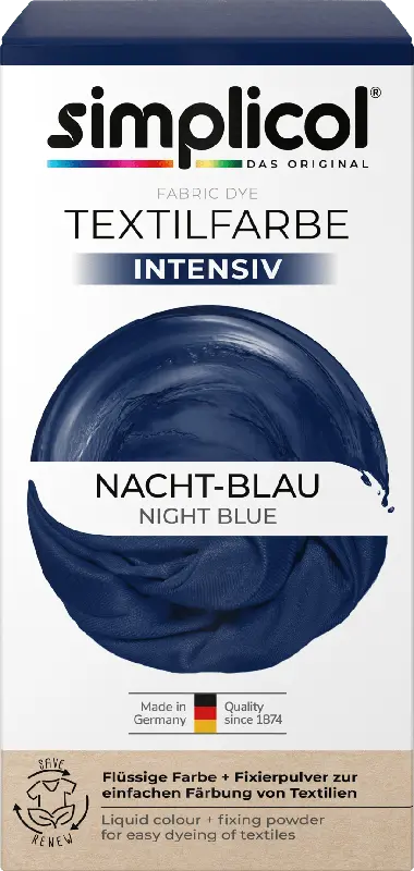 Simplicol flüssige Textilfarbe intensiv Nacht-Blau