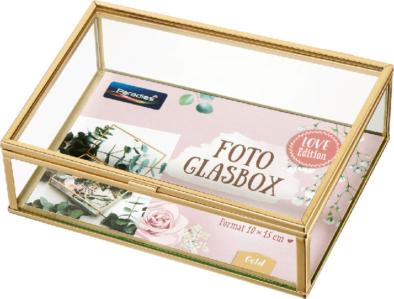 Paradies Glasbox Gold Hochzeit