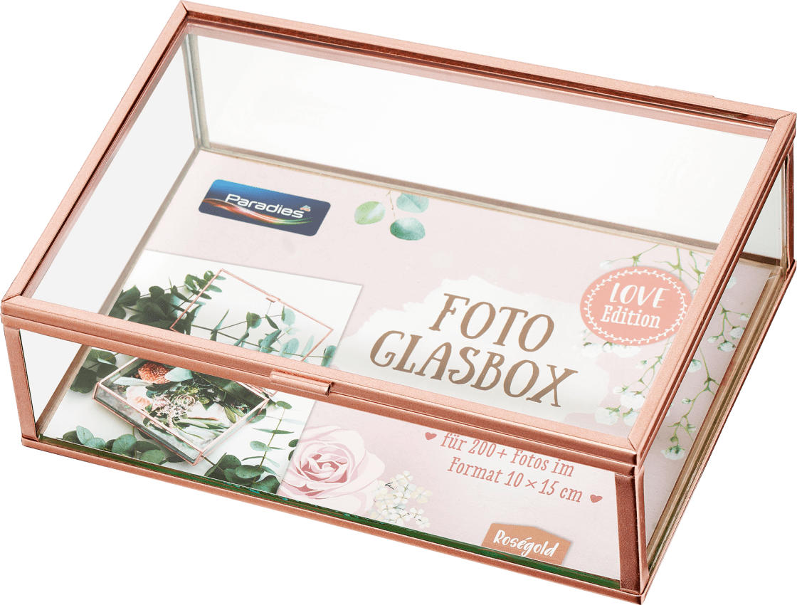 Paradies Glasbox Rosegold Hochzeit