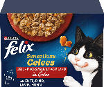 Felix Nassfutter Katze Sensations Gelees Geschmacksvielfalt vom Land Multipack (18x85 g)