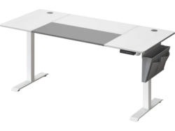 Bureau électrique LIGHTY SONGMICS 70x160x72cm blanc