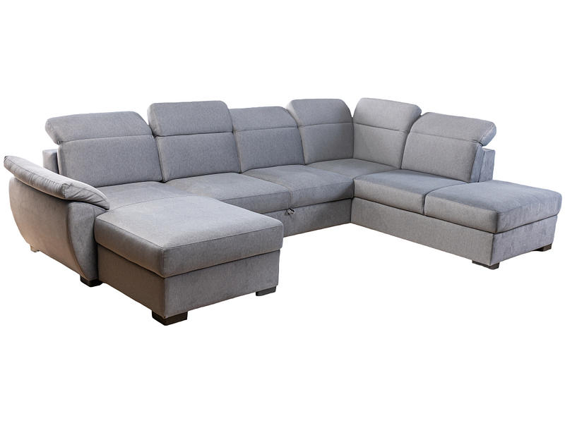 Ecksofa SITONIJA Polyester grau