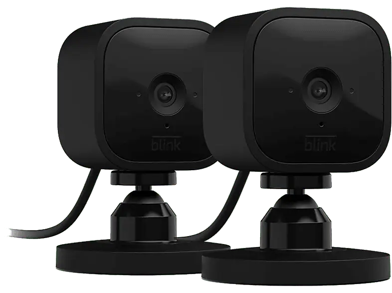 BLink BLink Mini Überwachungskamera (Anzahl Kameras: 2, für Innen, Nachtsichtfunktion, Netzbetrieb, Schwarz)