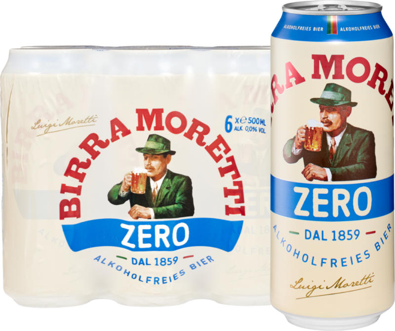 Birra Moretti Zero, 6 x 50 cl