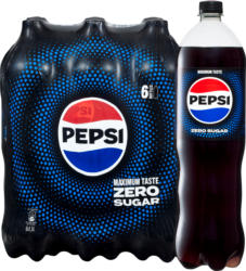 Pepsi Zero Sugar, 6 x 1,5 litre