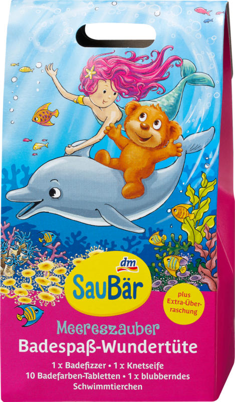 SauBär Kinder Badezusatz Wundertüte Meereszauber