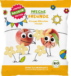 Freche Freunde Kindersnack Knusper-Blümchen Pfirsich, ab 1 Jahr