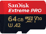 MediaMarkt SanDisk 64GB Extreme PRO microSDXC Karte + SD-Adapter RescuePro Deluxe bis zu 200 MB/s mit App-Performance A2 UHS-I Class 10 U3 V30; Speicherkarte - bis 08.06.2024
