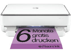 HP Envy 6032e Inkl. HP+ mit 6 Monate Instant Ink, Multifunktionsdrucker, WLAN, Tintendruck, Weiß