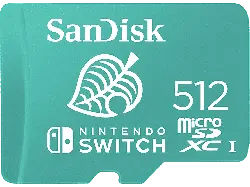 SandISK 512GB microSDXC Karte für Nintendo Switch bis zu 100 MB/s UHS-I Class 10 U3; Micro-SDXC-Speicherkarte