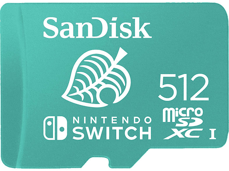 SanDisk 512GB microSDXC Karte für Nintendo Switch bis zu 100 MB/s UHS-I Class 10 U3; Micro-SDXC-Speicherkarte