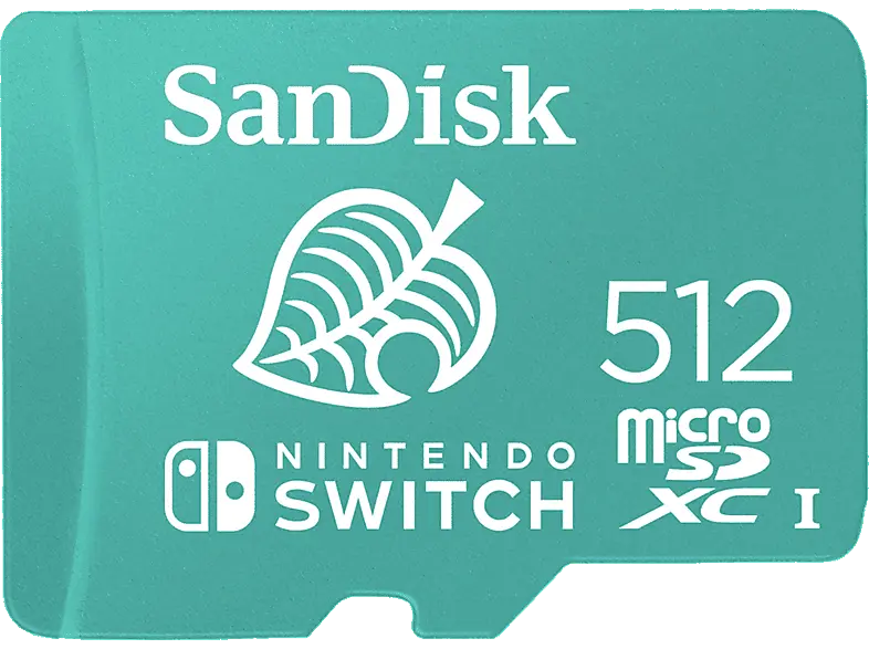 SandISK 512GB microSDXC Karte für Nintendo Switch bis zu 100 MB/s UHS-I Class 10 U3; Micro-SDXC-Speicherkarte