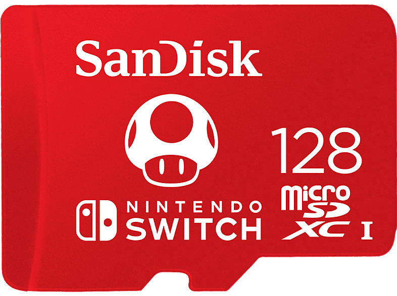 SanDisk 128GB microSDXC Karte für Nintendo Switch bis zu 100 MB/s UHS-I Class 10 U3; Speicherkarte