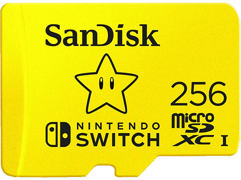 SanDisk 256GB microSDXC Karte für Nintendo Switch bis zu 100 MB/s UHS-I Class 10 U3; Speicherkarte