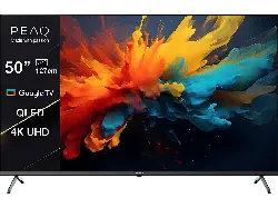 Peaq PTV 50GQU-5024C 50 Zoll 4K QLED Smart Google TV; QLED TV mit 5 Jahre Geräteschutz