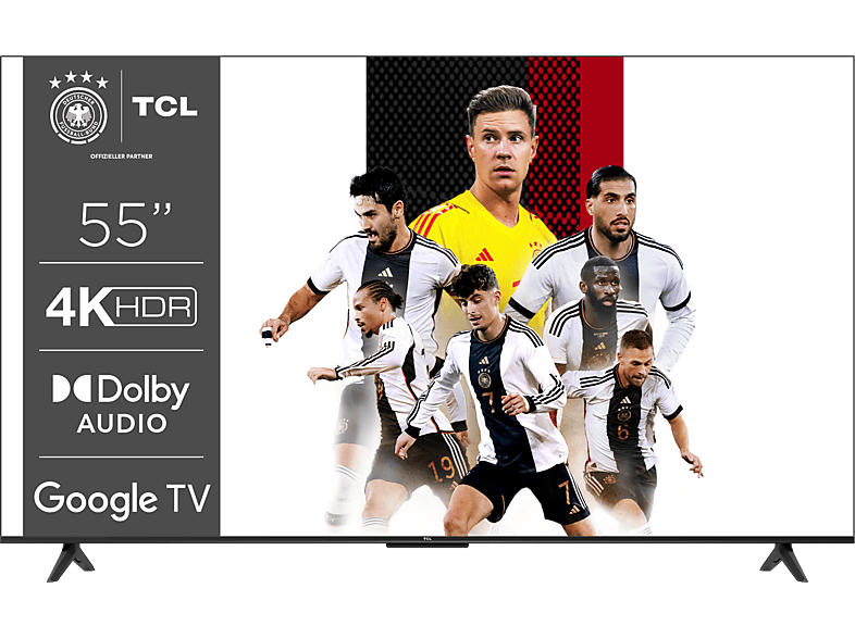 TCL 55P635 (LED-Fernseher, 139 cm/ 55 Zoll, 4K UHD, Android TV, Google Smart-TV, HDR10, Metallgehäuse); LED TV