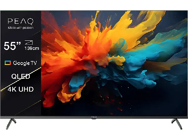 Peaq PTV 55GQU-5024C 55 Zoll 4K QLED Smart Google TV; QLED TV