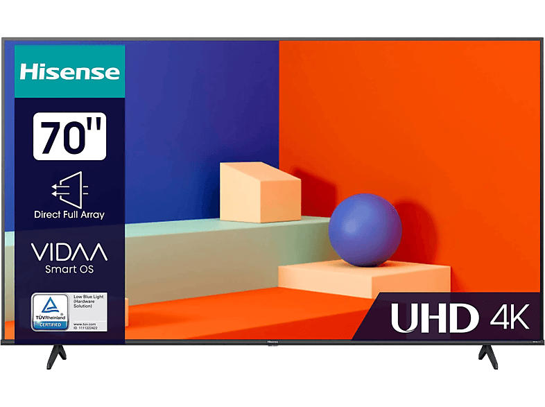 Hisense 70 A6K Zoll 4K UHD Smart TV; LED TV