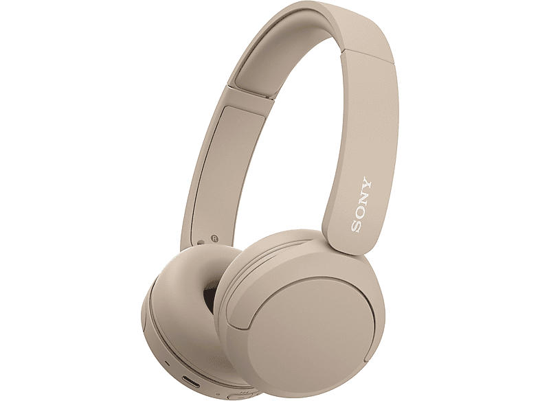 Sony WH-CH520 kabellose Bluetooth Kopfhörer - bis zu 50 Stunden Akkulaufzeit mit Schnellladefunktion, On-Ear-Stil - beige