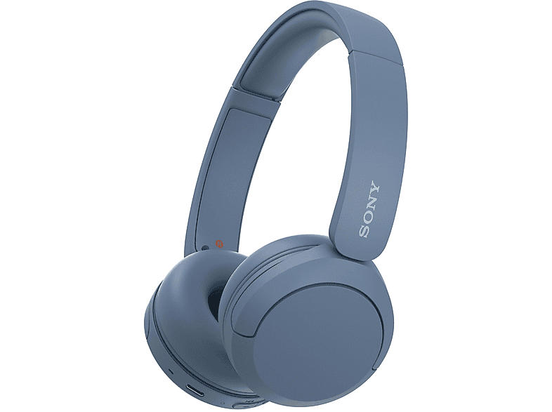 Sony WH-CH520 kabellose Bluetooth Kopfhörer - bis zu 50 Stunden Akkulaufzeit mit Schnellladefunktion, On-Ear-Stil - blau