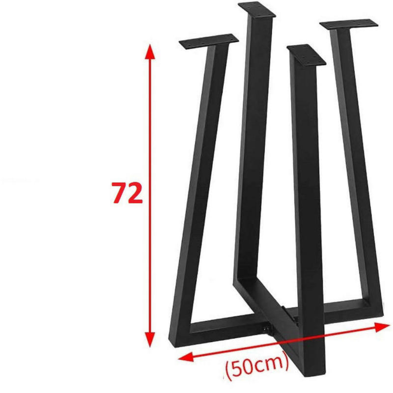 Tischgestell OS MA81 schwarz matt pulverbeschichtet B/H: ca. 55x72 cm