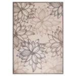 POCO Leer Sanat Outdoorteppich FLORAL creme B/L: ca. 60x110 cm