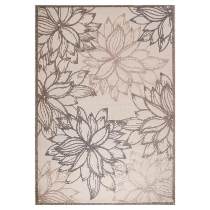 Sanat Outdoorteppich FLORAL creme B/L: ca. 80x150 cm