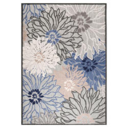 Sanat Outdoorteppich FLORAL grau B/L: ca. 160x230 cm