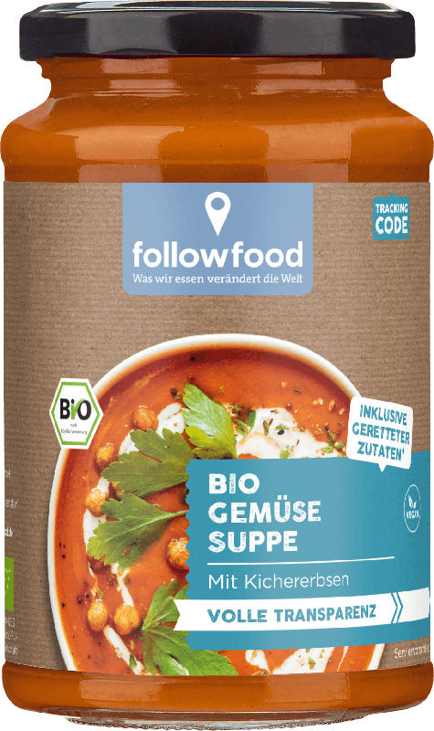 followfood Suppe, Gemüse mit Kichererbsen